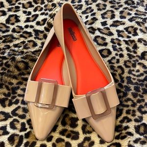 New Melissa Pointy lll Flats Beige 8